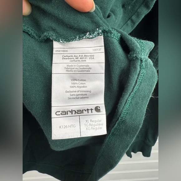 Carhartt men’s forest green original fit, long sleeve tshirt. Size XL. - Picture 4 of 5